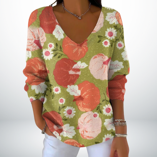 Evelien | Elegáns V-Nyakú Pulóver