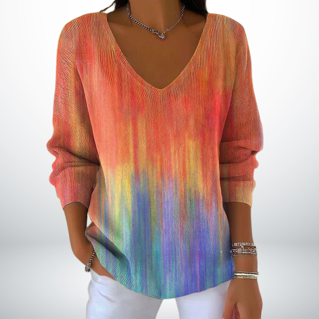 Evelien | V-Nyakú Pulóver Elegáns